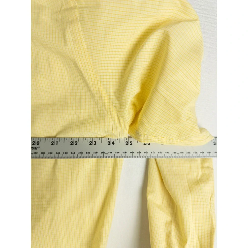 Ralph Lauren Yarmouth Button Down Shirt Mens 16 32/33 Yellow Checkered Preppy Ol